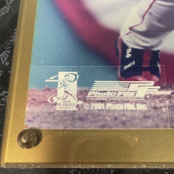 Boston Red Sox Manny Ramirez Autographed Photo Plaque MLB Baseball COA 2001 Holo - Picture 5 of 12